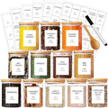 GPOVVIMX 12 Pcs Glass Spice Jars by GPOVVIMX