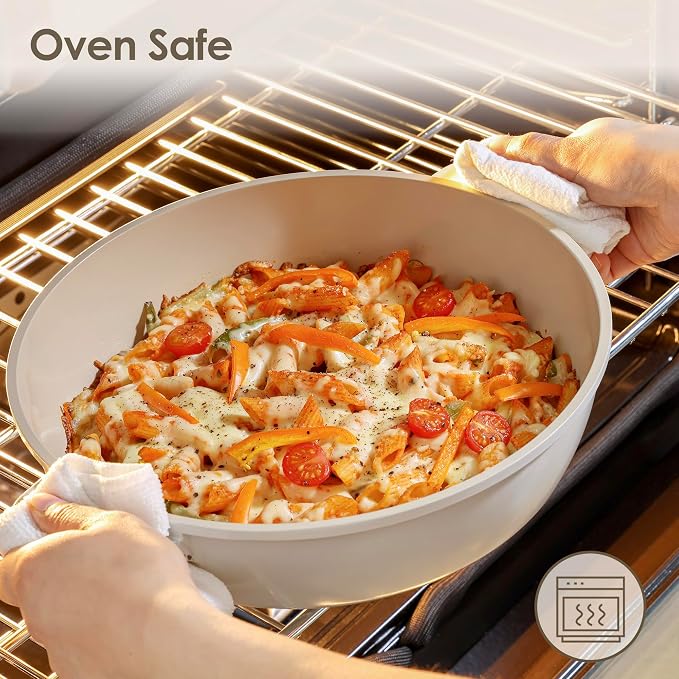 SENSARTE 17Pcs Ceramic Nonstick Cookware Set Non-toxic Healthy Pots and Pans - Image 3