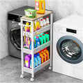 Vivihomety Utility Slim Storage Cart, 4 Tier Small Rolling Kitchen Laundry Room by EndlessStorage