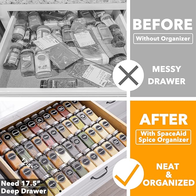 SpaceAid Spice Drawer Organizer - Image 2