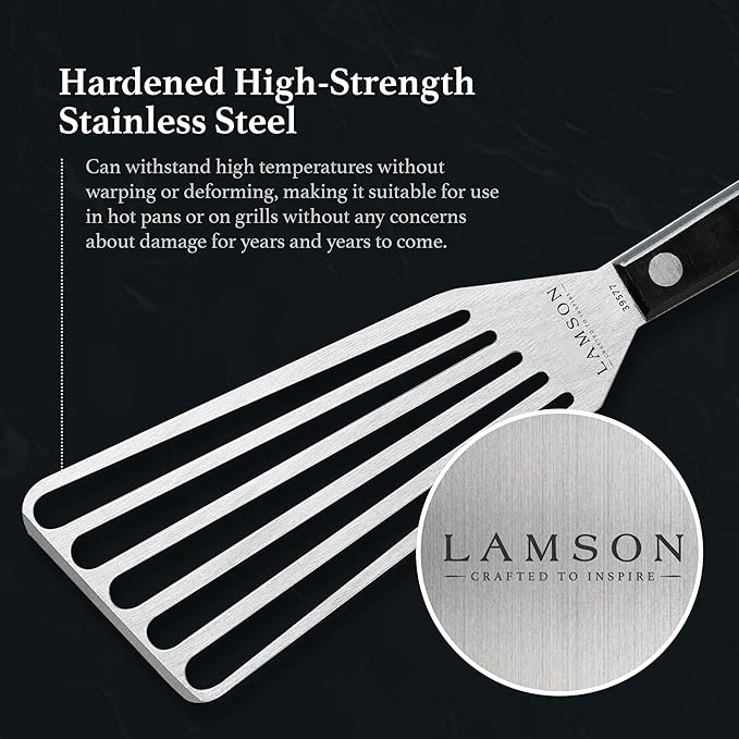 Lamson Metal Spatula Slotted Turner - Image 3