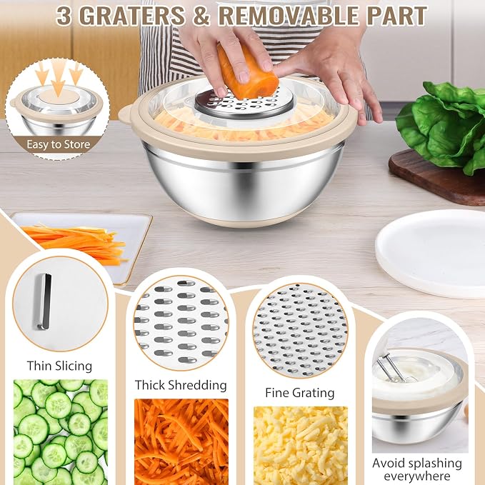 P&P CHEF 4-In-1 Stainless Steel Colander - Image 4