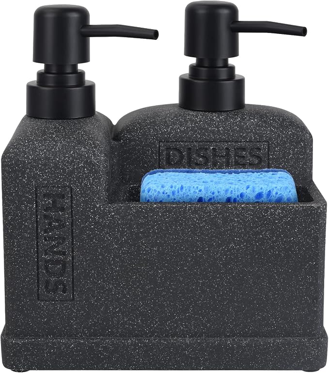 Kitchen Hand Soap and Dish Soap Dispenser Set, Dual Soap Dispenser by Deobath