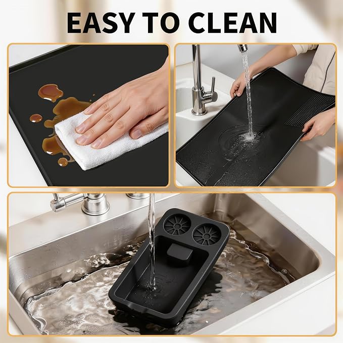 Silicone Coffee Mat and Espresso Tamping Mat, Detachable Espresso Coffee Bar - Image 5