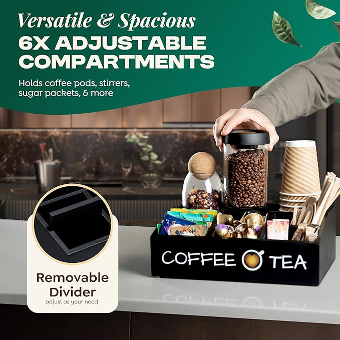 Vinvoli Coffee Station Organizer – Premium 2025 All-in-One Coffee Bar & Tea - Image 2