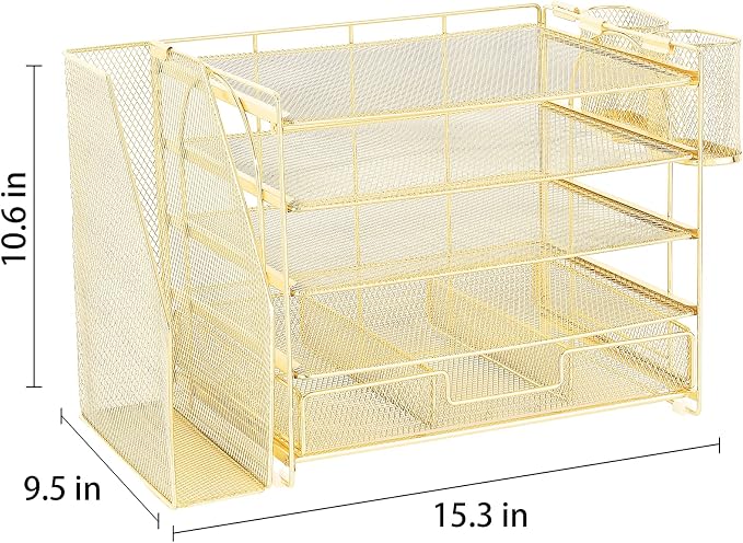 OPNICE Desk Organizer, 5-Tier Paper File Organizer - Image 4