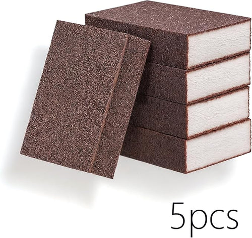 5 Powerful Pot Scrubber Cleaning Sponges, Heavy Duty Kitchen Eraser Scouring - Image 2