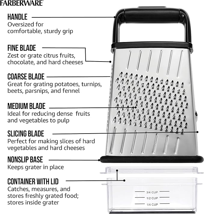 Farberware Professional 4-Sided Slim Stainless Steel Heavy Duty Kitchen Box - Image 3