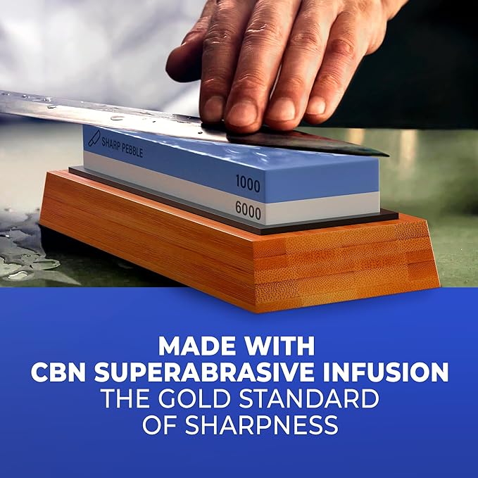 Sharp Pebble Premium Whetstone Knife Sharpening System – 1000/6000 Grit - Image 3