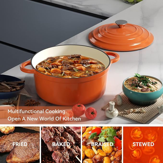 Miereirl 4.5 Quart Enameled Dutch Oven Pot - Image 4