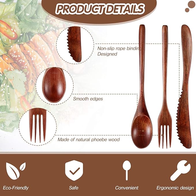 Geiserailie 24 Pcs Wooden Utensils - Image 3