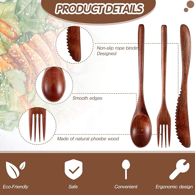Geiserailie 12 Pcs Wooden Utensils - Image 3