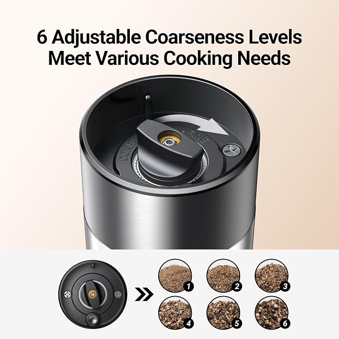 ThermoMaven Upgraded Larger Capacity Electric Salt and Pepper Grinder Set - Image 5