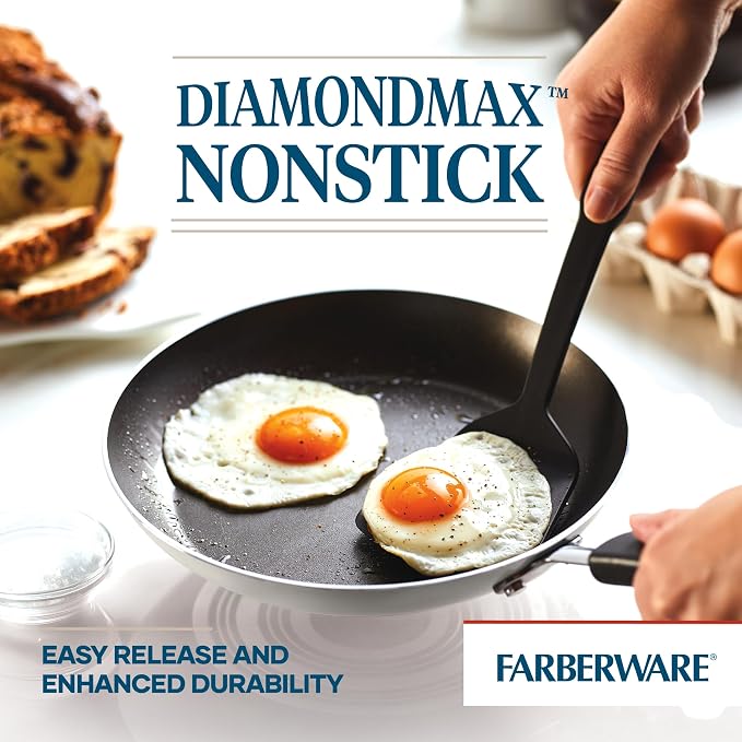 Farberware Cookstart DiamondMax Nonstick Cookware/Pots and Pans Set, Dishwasher - Image 5