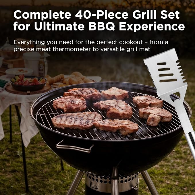 Kaluns BBQ Accessories, Complete Grill Set Dad Gifts - Image 2