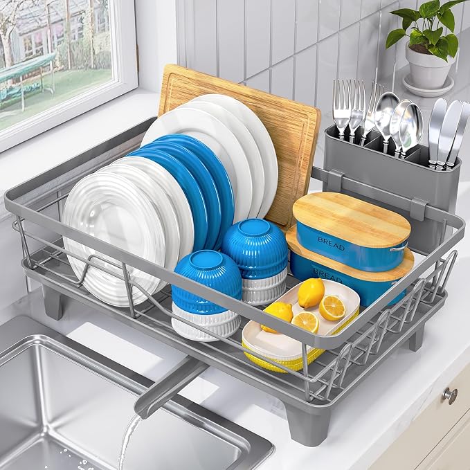 Urackify Dish Drying Rack for Kitchen Counter, Sink Dish Rack by Urackify