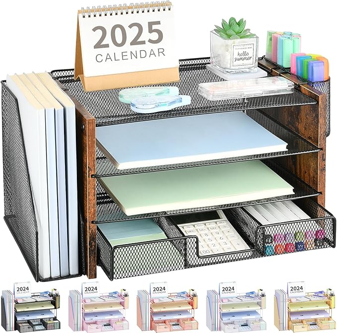 OPNICE Desk Organizer, 4-Tier Desktop File Organizer by OPNICE