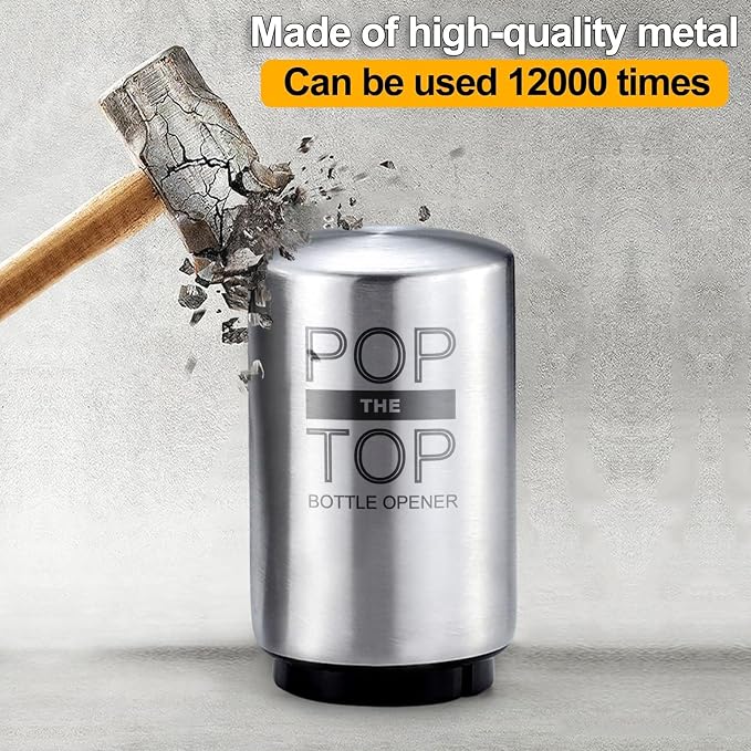 Pop The Top Bottle Opener, Automatic Beer Bottle Opener - Image 2