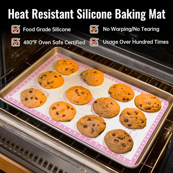 Silicone Baking Mat with 10 Recipes, Pastry Mat - Image 6