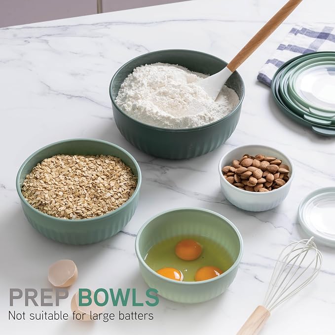 COOK WITH COLOR Prep Bowls with Lids- Wide and Deep Nesting Plastic Small - Image 7
