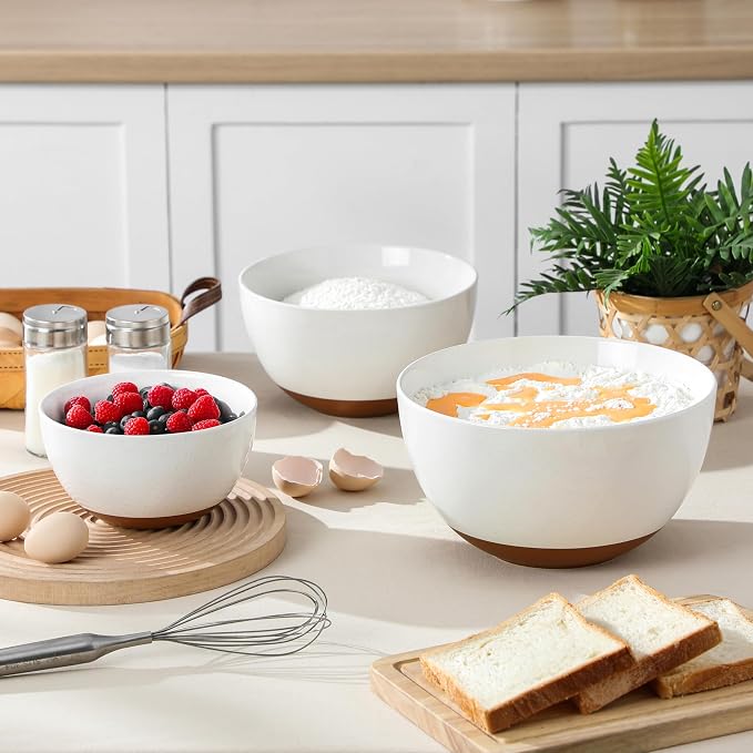 MALACASA Ceramic Mixing Bowls, Large Serving Bowls - Image 7