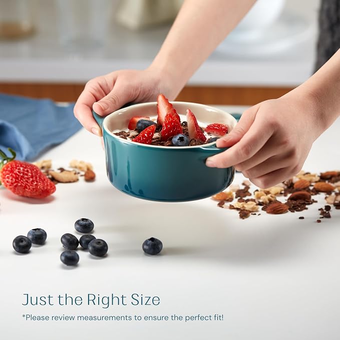 Kook Ceramic Mini Cocotte Set, Small Casserole Dishes - Image 4