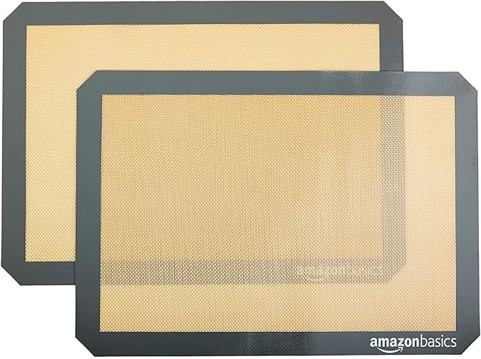 Amazon Basics Silicone Rectangular Baking Mat, Dishwasher Safe, Food Safe by AmazonBasics