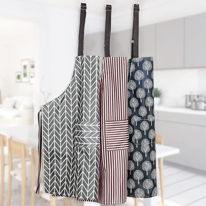 SATINIOR 3 Pieces Waterproof Bib Apron - Image 7