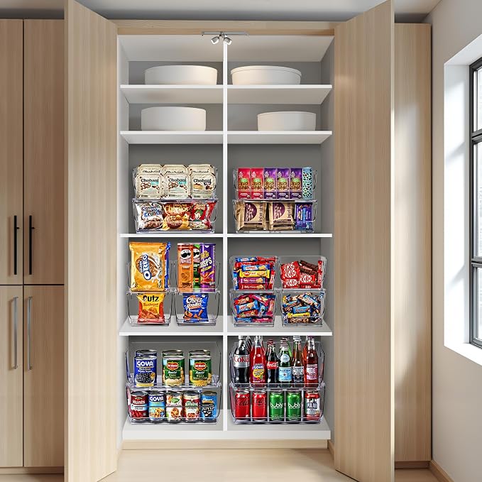 Sorbus Stackable Storage Bins Open Front, Pantry Bins - Image 2
