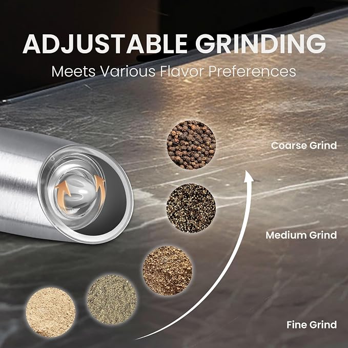 Rechargeable Salt And Pepper Grinder Set - Image 3