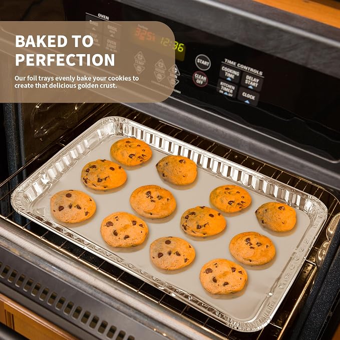 24 Pack 16 x 11 inch Aluminum Disposable Cookie Sheets - Image 4