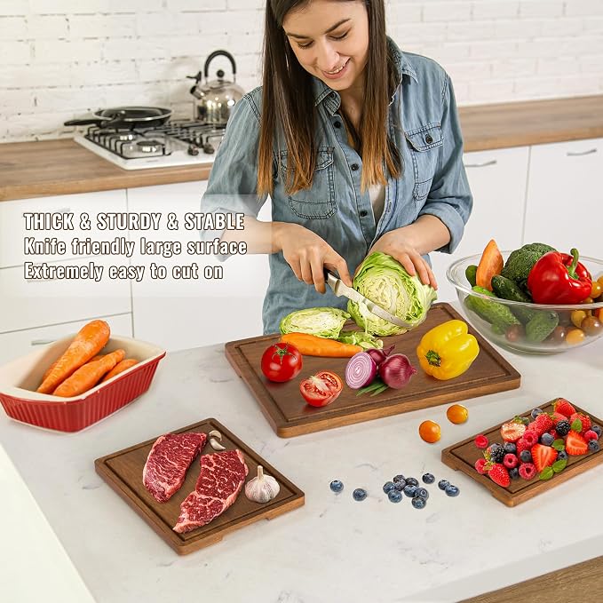 Acacia Wood Cutting Boards Set of 3 - Image 7