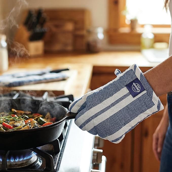 Encasa XO Heat Resistant 100% Cotton Oven Glove & Potholder Set - Image 5