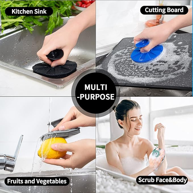 Silicone Sponge, BEAUTAIL Non-Scratch Scrub Sponges - Image 6