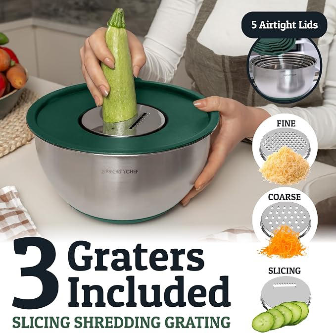 Priority Chef Stainless Steel Mixing Bowls - Image 4