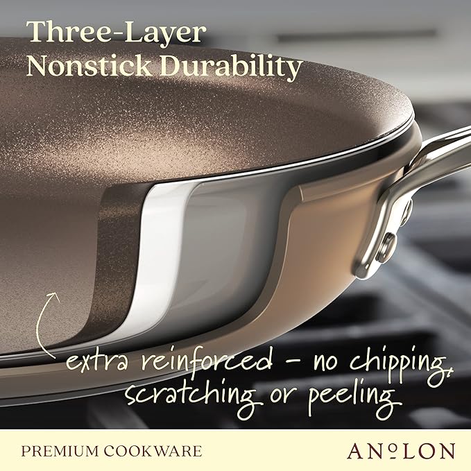 Anolon Ascend Hard Anodized Nonstick Sauce Pan/Saucepan and Lid - Image 3