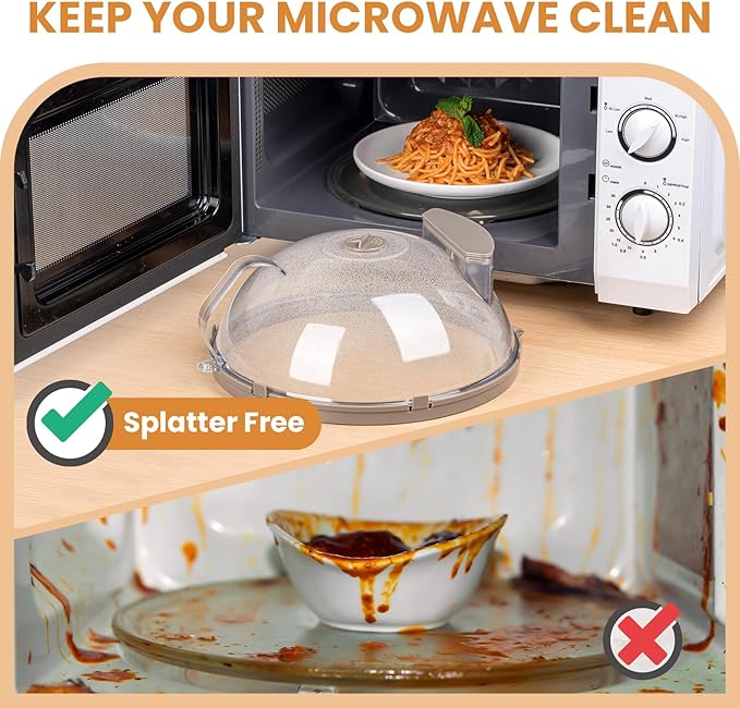 Microwave Splatter Cover for Food, Upgraded Microwave Cover - Image 2
