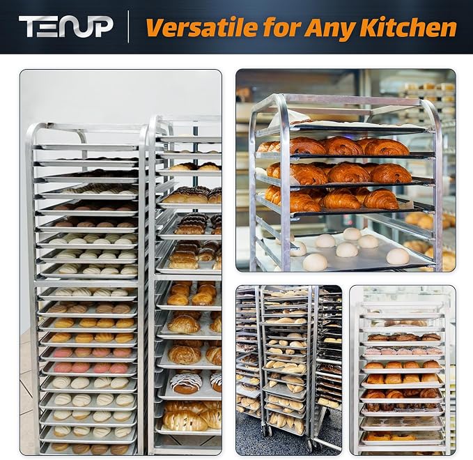 TenUp 10-Tier NSF Aluminum Sheet Pan Rack, Commercial Bakery Cooling & Storage - Image 7