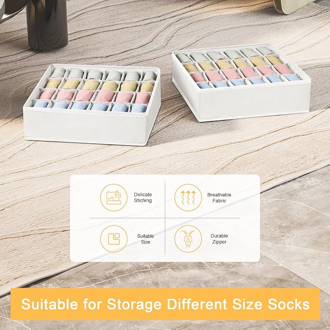 Joyoldelf Sock Organizer Drawer Organizer - Image 3