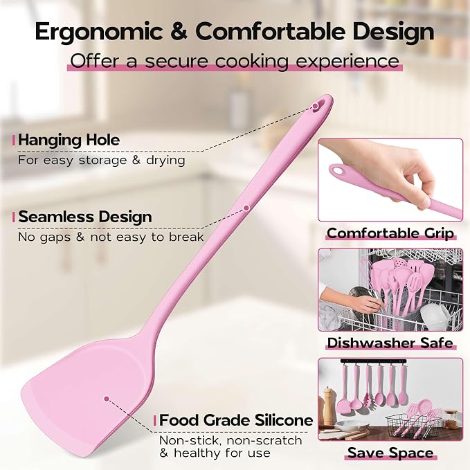Onader Silicone Cooking Utensils Set, 10 Pieces Kitchen Utensils Set - Image 5