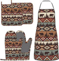 Vintage Rustic Bear Oven Mitts Bear Mountain Pot Holders Country Cabin Themed by Unknown
