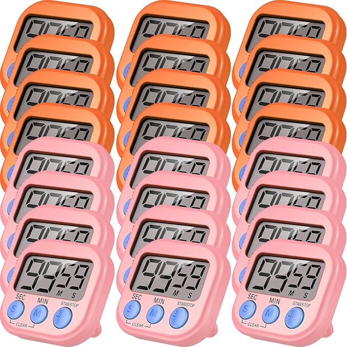 Weewooday 24 Pcs Digital Kitchen Timer Magnetic Timer Bulk On/Off Switch Minute by Weewooday