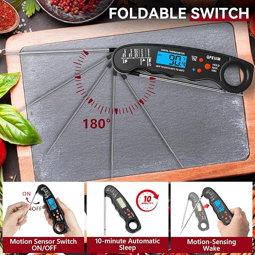 Meat Thermometer Digital, Instant Read Food Thermometer, Waterproof Food - Image 3