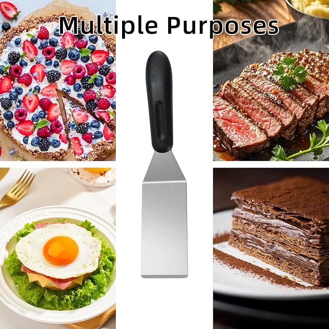2-Pieces Small Metal Spatula Set, Mini Metal Spatulas - Image 5