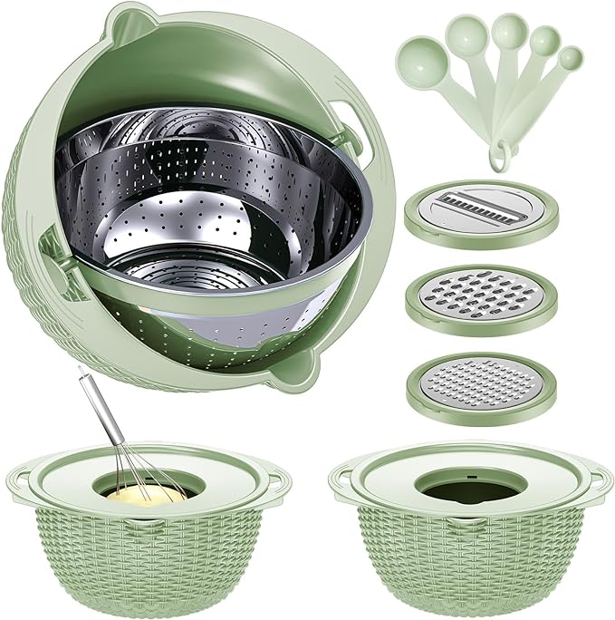 4-1 Strainer with Bowl & Spoons Set by Balavina