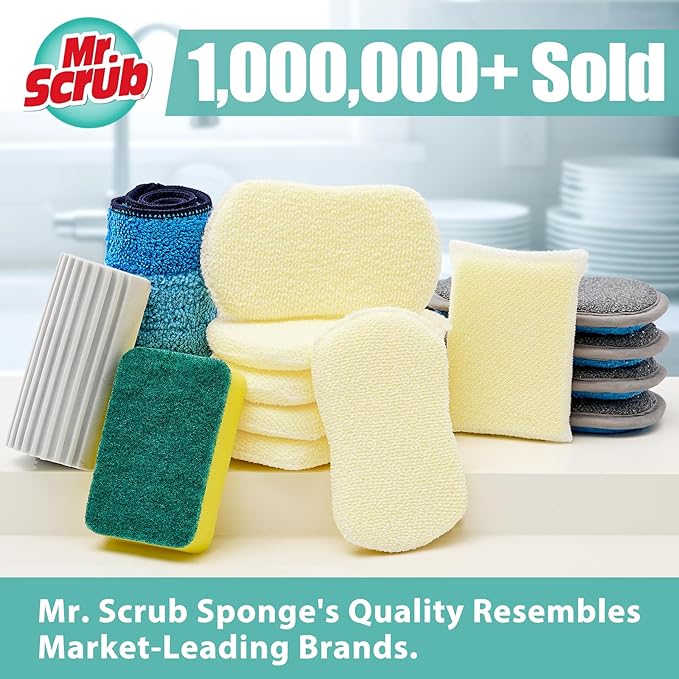 Mr. Scrub Sponges Kitchen Scrub Dish Sponge Scouring Pad, 24 Pack Cleaning - Image 9