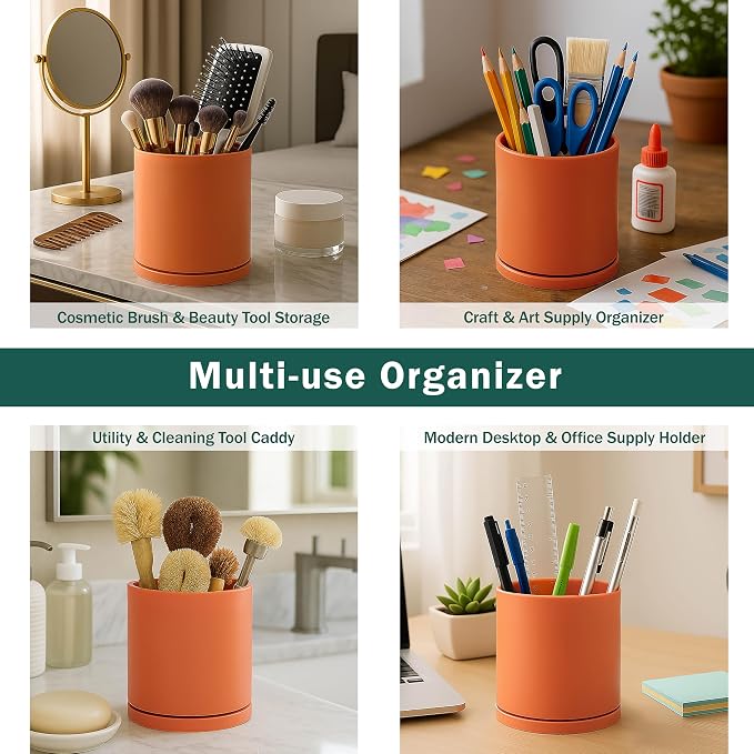 D'vine Dev 360° Rotating Utensil Holder – 7.2" Kitchen Utensil Crock - Image 7