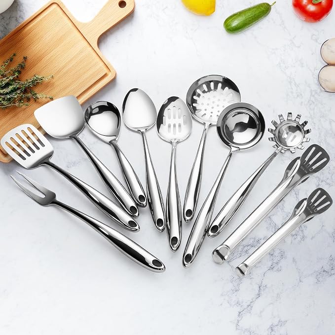 304 Stainless Steel Kitchen Utensils Set, Pasta Server - Image 6