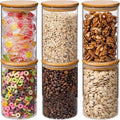 32oz 6PCS Round Airtight Glass Food Storage Jars, Stackable Spice Jar, Kitchen by Unknown