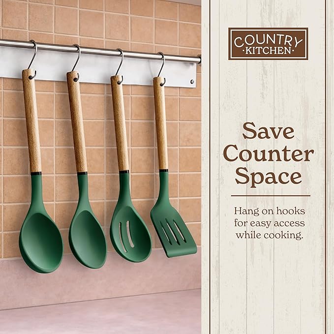 Country Kitchen Non Stick Silicone Utensil Set - Image 8